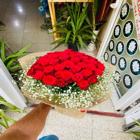 Kırmızı Gül Buketi 42 Adet